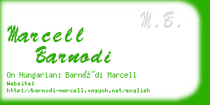 marcell barnodi business card